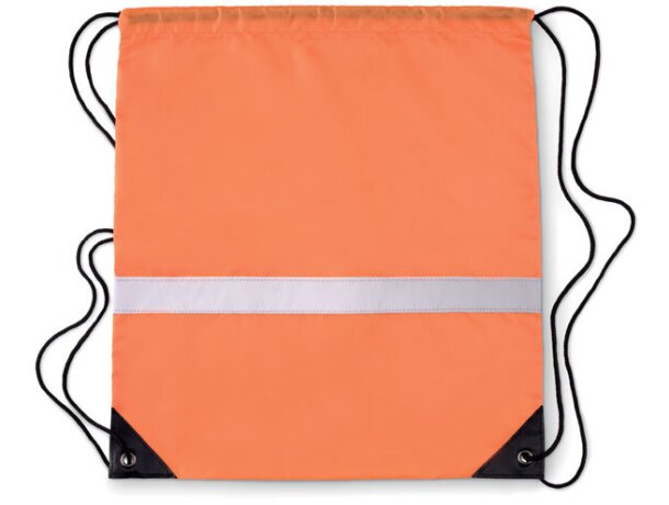 Bolsa De Cuerdas Reflectante Naranja fluorescente detalle 1