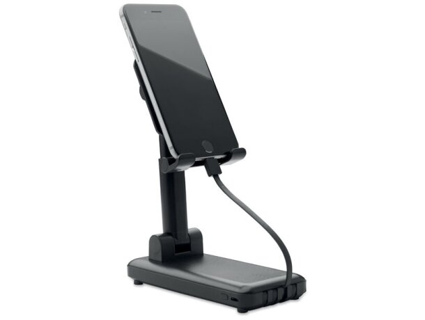 Powerbank 10000 mah de plástico plegable Aveli Negro detalle 1