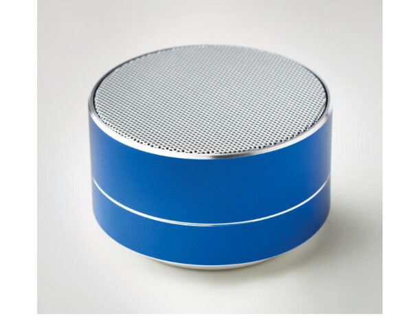 Altavoz Bluetooth De Aluminio Azul real detalle 5