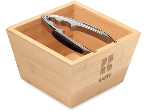 Bol para nueces incluye cascanueces de madera Nuez Madera detalle 5