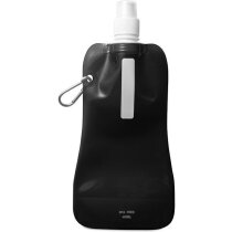 Botella de agua plegable enrollable personalizada negra