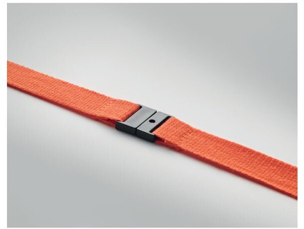 Lanyard con mosquetón 20mm Lannycot Naranja detalle 10