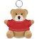 Llavero osito de peluche personalizado rojo