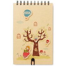 Cuaderno para dibujar con 12 lápices personalizado beige Cuaderno para dibujar con 12 lápices personalizado beige