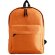 Mochila lisa con bolsillo exterior naranja personalizado