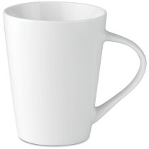 Taza Rome blanca de porcelana para publicidad