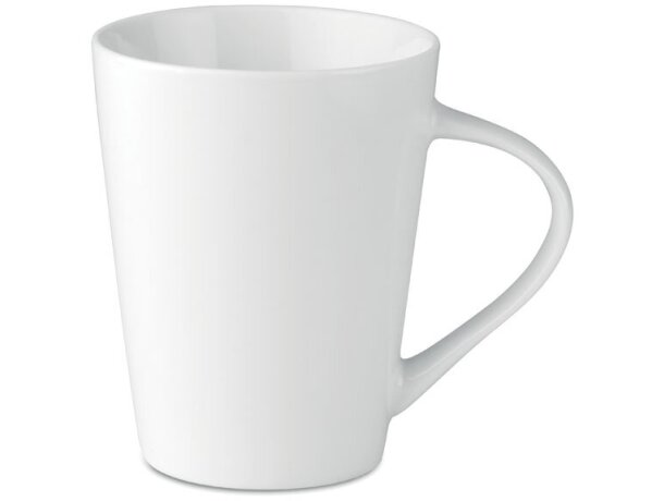Taza Rome porcelana blanca cónica 250 ml con asa ergonómica Blanco detalle 1