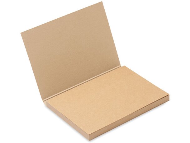 Bloc de notas con cubierta suave de papel reciclado Moui Beige detalle 3