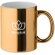 Taza de café personalizada barata Holly clásica cerámica metálica 300 ml Dorado detalle 8
