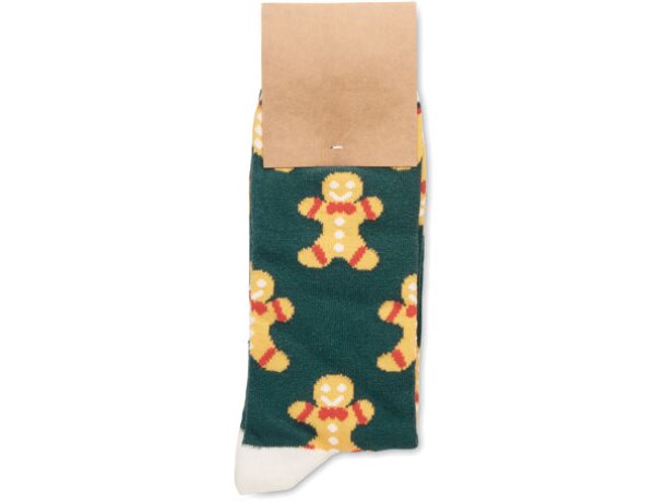 Par de calcetines de Navidad M Joyful M Amarillo detalle 5