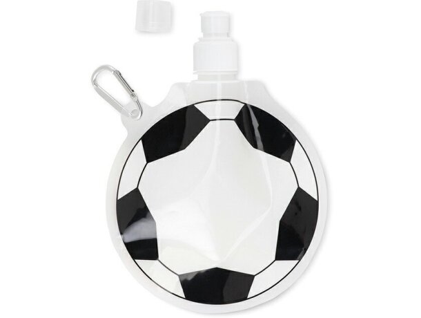 Botellín plegable forma de pelota personalizado blanco Botellín plegable forma de pelota personalizado blanco