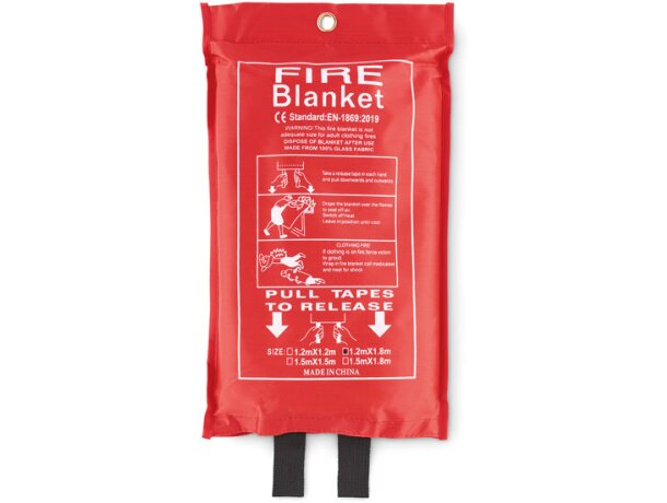 Manta de emergencia ignífuga fibra de vidrio Vatra Rojo detalle 3