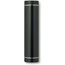 Powerbank cilíndrico con led con logo negro Powerbank cilíndrico con led con logo negro