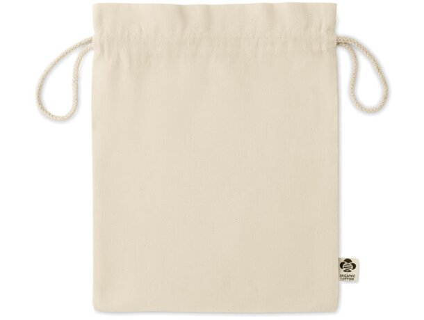 Bolsa ecológica 100% algodón orgánico Beige detalle 2