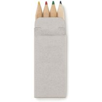 Caja de cartón con lápices de colores personalizada beige Caja de cartón con lápices de colores personalizada beige