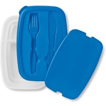 Fiambrera con dos compartimentos personalizada azul Fiambrera con dos compartimentos personalizada azul