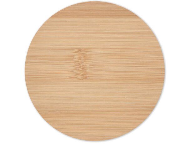 Posavasos redondo de madera Bayin Madera detalle 1