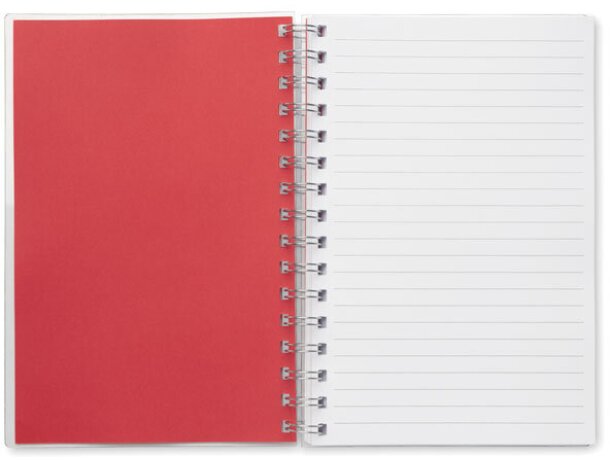 Libretas con anillas con hojas a rayas rPET Anotate Rojo detalle 7