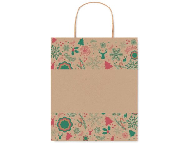Bolsas de papel baratas reciclado 90 g/m2 BAO Small Beige detalle 1