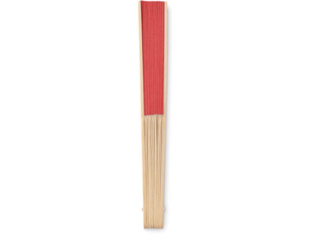 Abanico de bambú Fanny Paper Rojo detalle 4