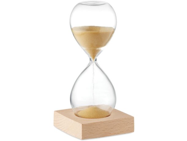 Reloj arena Desert vidrio borosilicato base haya 5 minutos Beige detalle 5