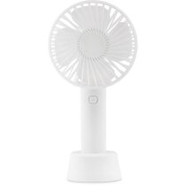 Ventilador publicitario Dini recargable blanco