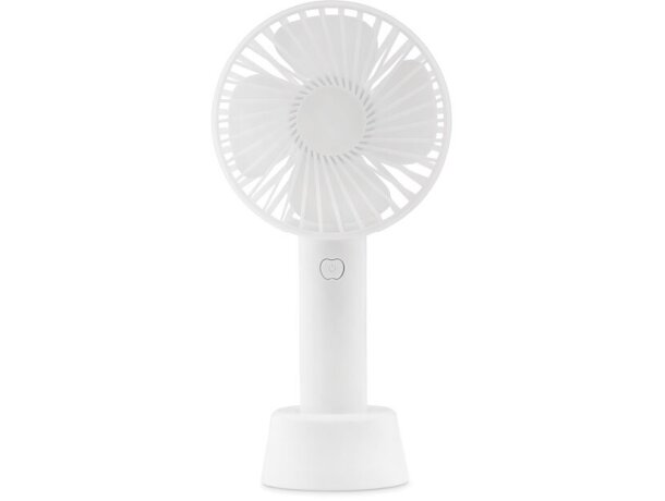 Ventilador portátil Dini recargable USB con logo y 3 velocidades Blanco detalle 7