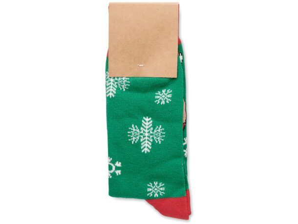 Par de calcetines de Navidad L Joyful L Verde detalle 10