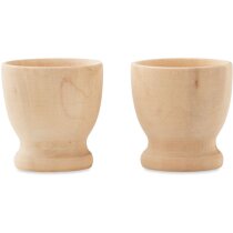 Set de 2 hueveras de madera Huevo