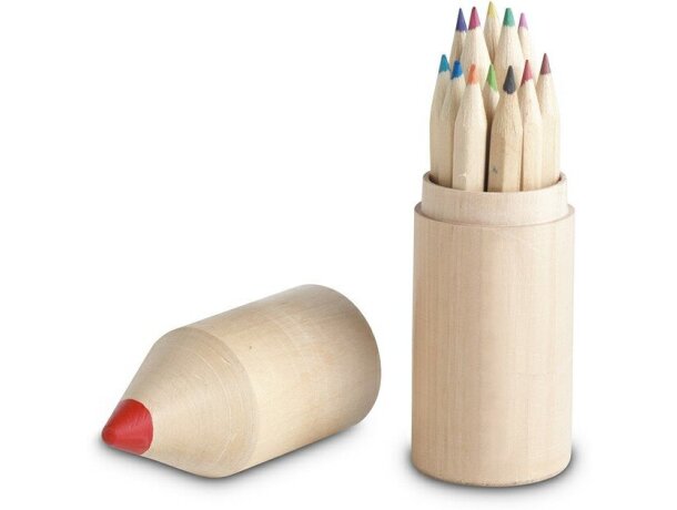 Caja personalizado con forma de lápiz con lápices madera personalizado