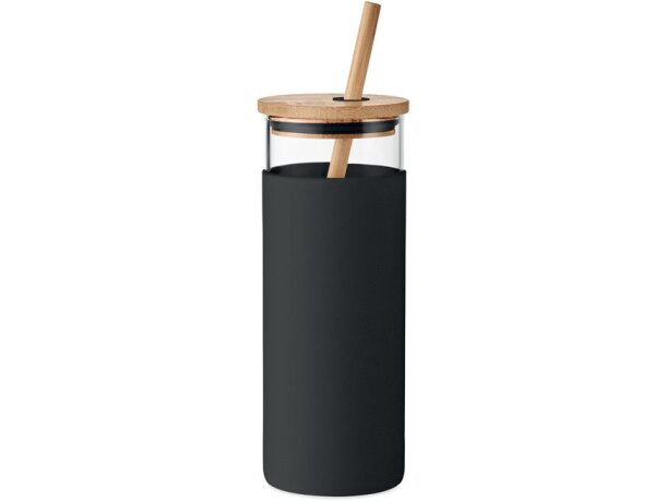 Vaso de cristal borosilicato con funda de silicona 450ml Strass Blanco detalle 7