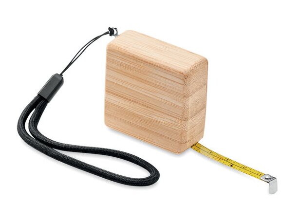 Cinta métrica de 1 metro de madera con correa de transporte Madera detalle 4