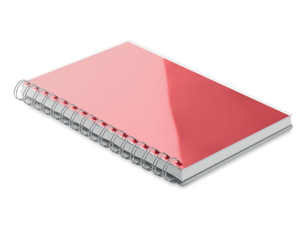 Libretas con anillas con hojas a rayas rPET Anotate Rojo detalle 6