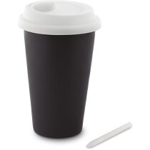 Vaso con acabado pizarra y tizas personalizado blanco Vaso con acabado pizarra y tizas personalizado blanco