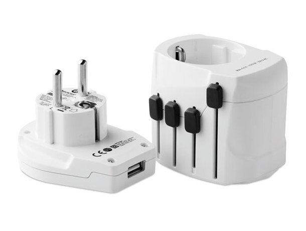 Adaptador para viajes de 3 polos para UE Skross  Blanco detalle 6