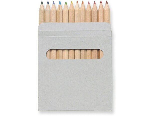 Estuche de cartón con 12 lápices personalizado