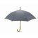 Paraguas con varillas de madera y colores personalizado gris claro