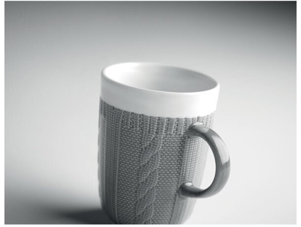 Taza cerámica 310 ml Knitty grabada