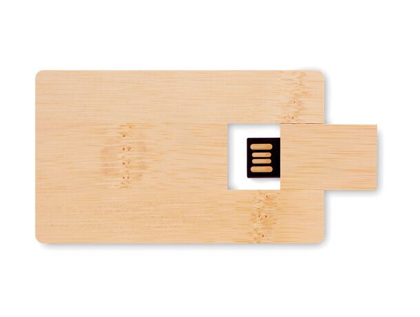 Pen de bambú creditcard plus 16GB con carcasa ecológica madera