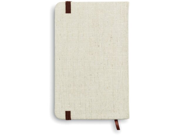 Libreta banda elastica acabado tela forrada cartón Beige detalle 2