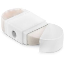 Sacapuntas goma personalizado PET 2en1 dual compacto