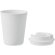 Vasos de plástico con tapa de pp reciclado 300ml Tridus Blanco detalle 7