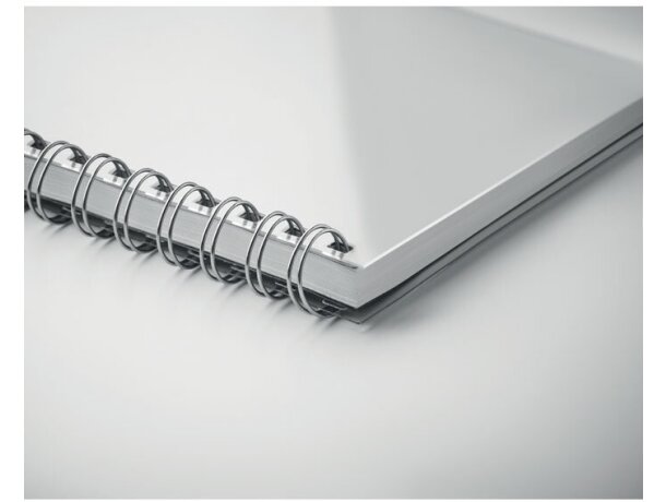 Libretas con anillas con hojas a rayas rPET Anotate Blanco detalle 11