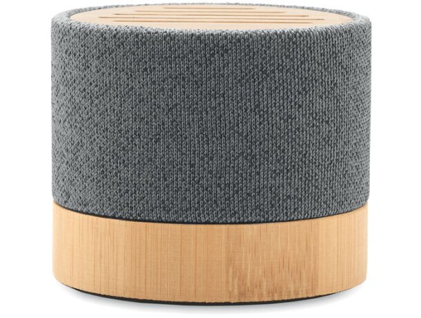 Altavoces rPET detalles en bambú Bool Negro detalle 1