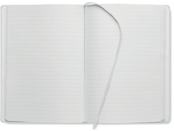 Libretas con banda elastica en pu Blanco detalle 16