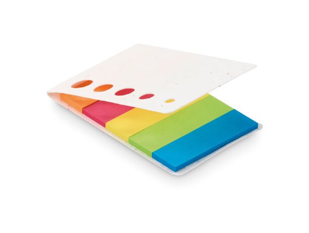 Notas adhesivas personalizables con tapa con semillas Memo Seed Blanco detalle 1