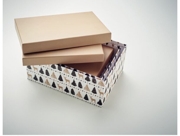 Set 3 cajas regalo de Navidad Surprise Dorado detalle 7