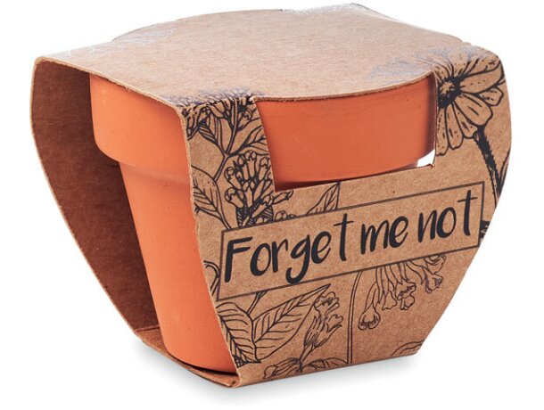Maceta fabricado en la ue de terracota Forget Me Not Madera detalle 2