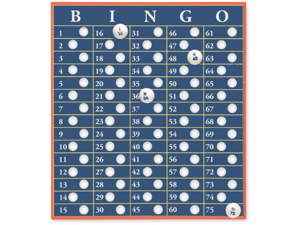 Juego de bingo Bingo Madera detalle 3
