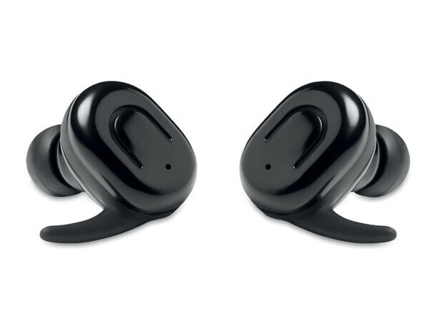 Auriculares TWS con base carga Twins Negro detalle 3